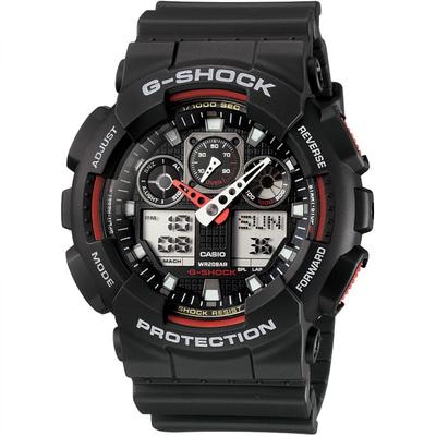 Casio GA-100-1A4 Black/Red Analog-Digital