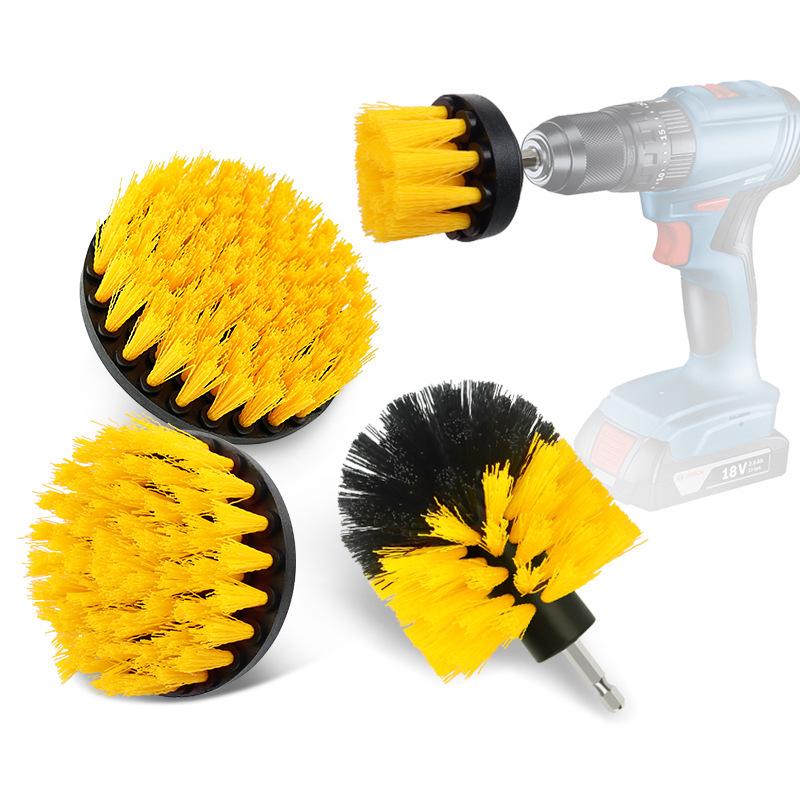 4-Piece Cross-Border Electric Drill Cleaning Brush Set for Car Wheels and More
