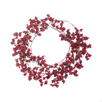 Christmas Red Berries Wreath Artificial Front Door Garland for Holiday