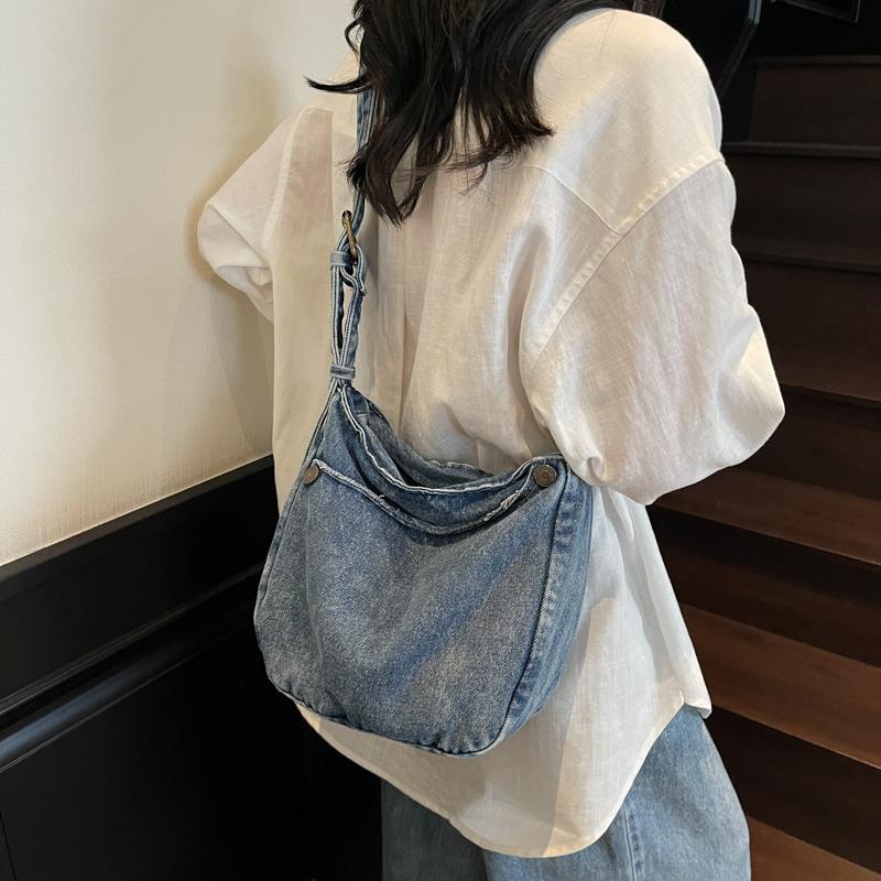 Denim Bag Women's Crossbody Bag Commuter Large Capacity Shoulder Bag
