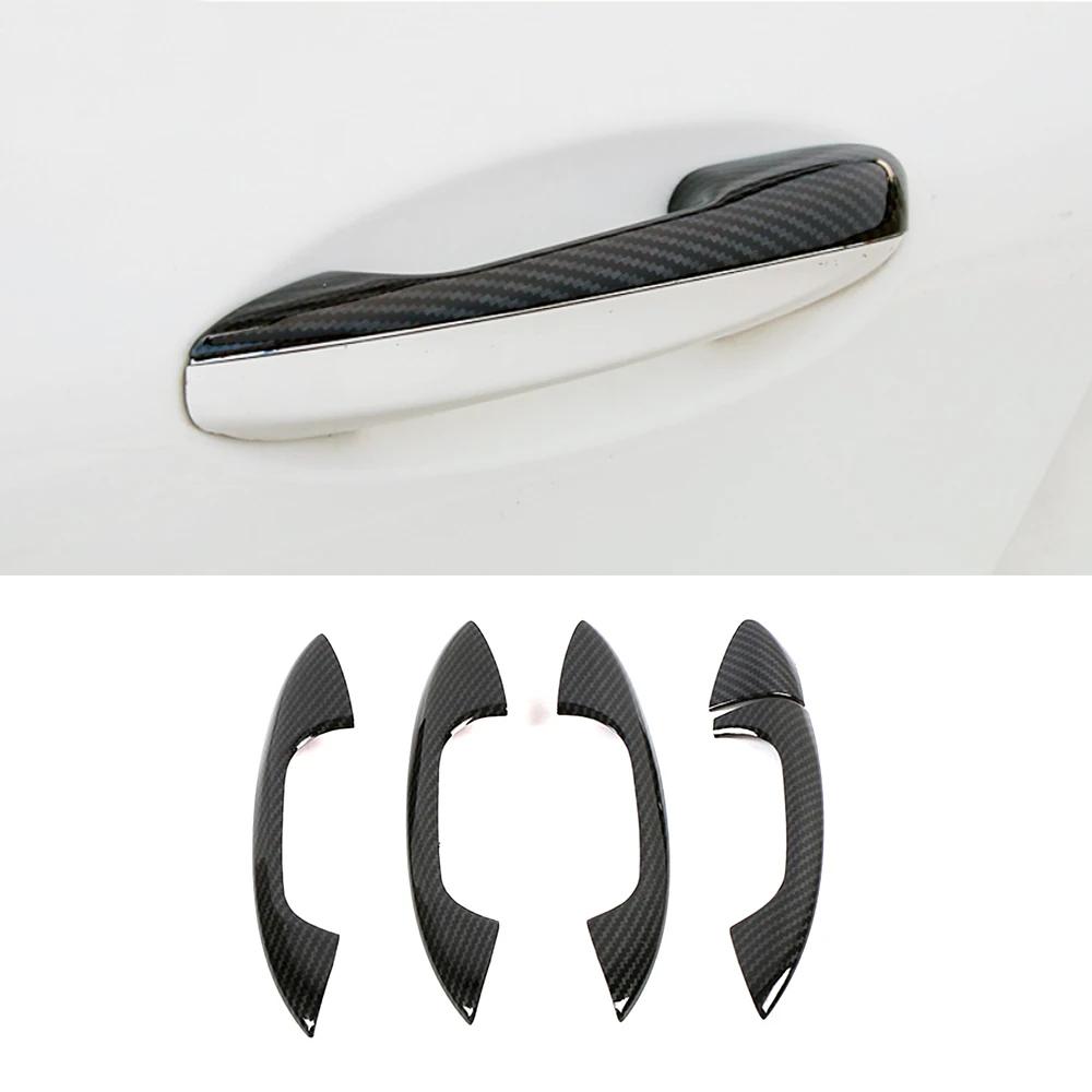 For Mercedes Benz A C E GLC Class W177 W213 W205 X253 Carbon Fiber Color Exterior Accessory Door Handle Cover Modify Frame Trim