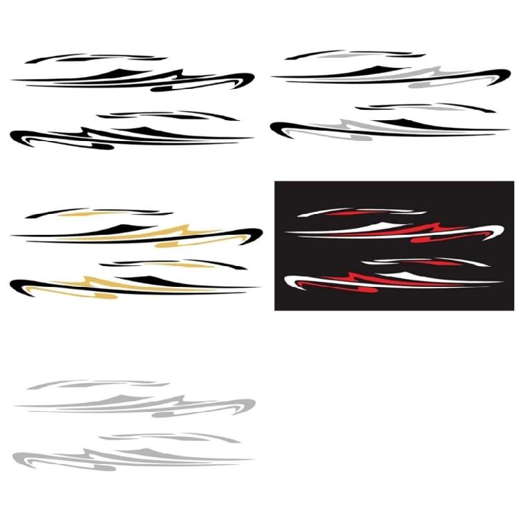 Versatile Car Side Stripes Sticker Scratch Resistant Eye Catching Campers  Side Stripes Sticker Set for Motorhome