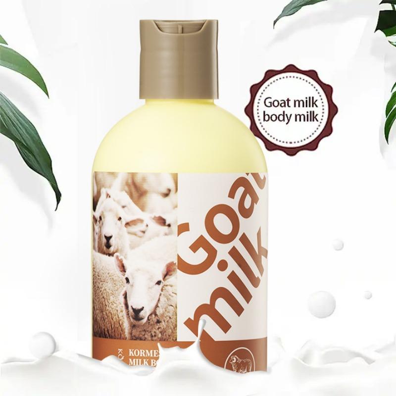 1PC Full English Goat Milk Hydrating Moisturizing Body Lotion Body Wash Body Cream