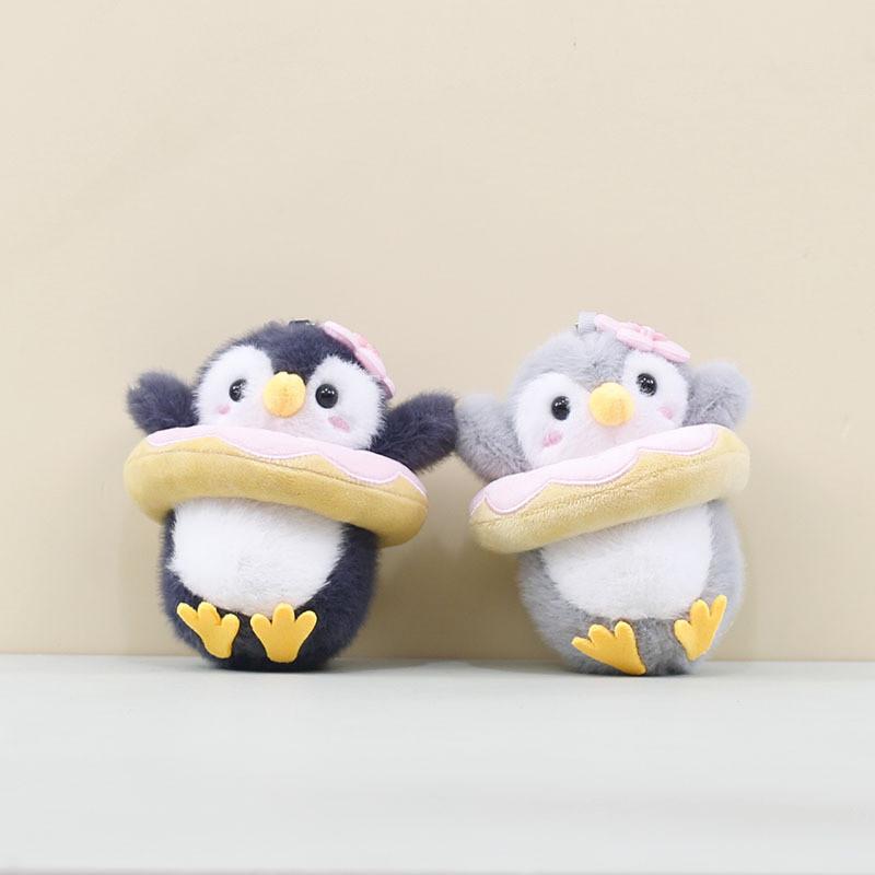 Plush Cute Penguin Toy Keychain Soft Rubber Animal Doll Cartoon Bag Decoration