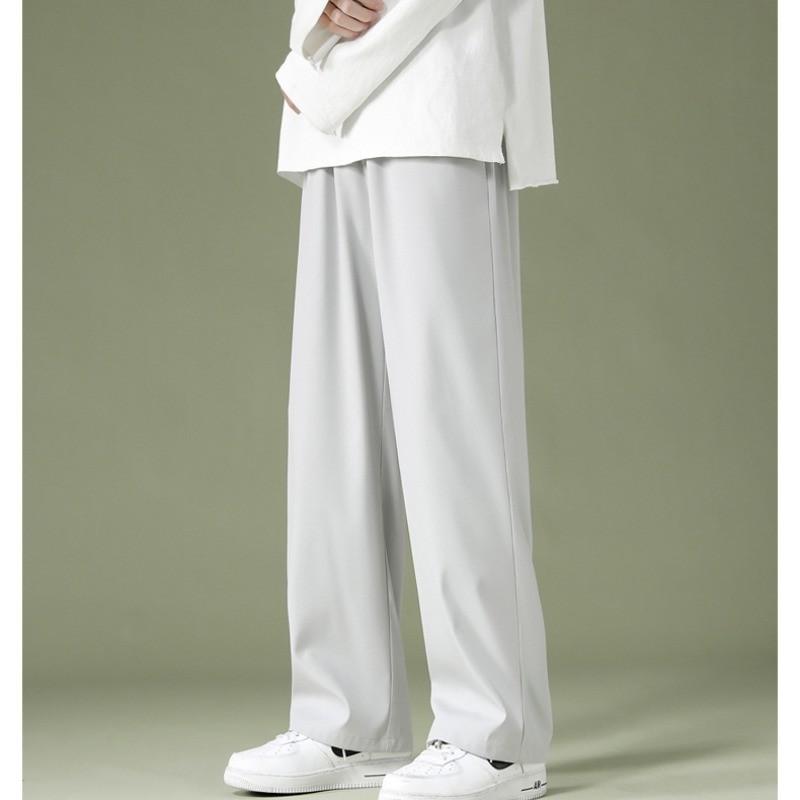 Men Summer Casual Pants With Breathable Ice Silk Fabric For Work And Daily Wear
