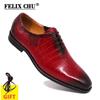 Fashion Luxury Genuine Leather Men's Oxford Dress Shoes Alligator Print Handmade Lace-Up Whole Cut Formal Wedding Suit Shoes