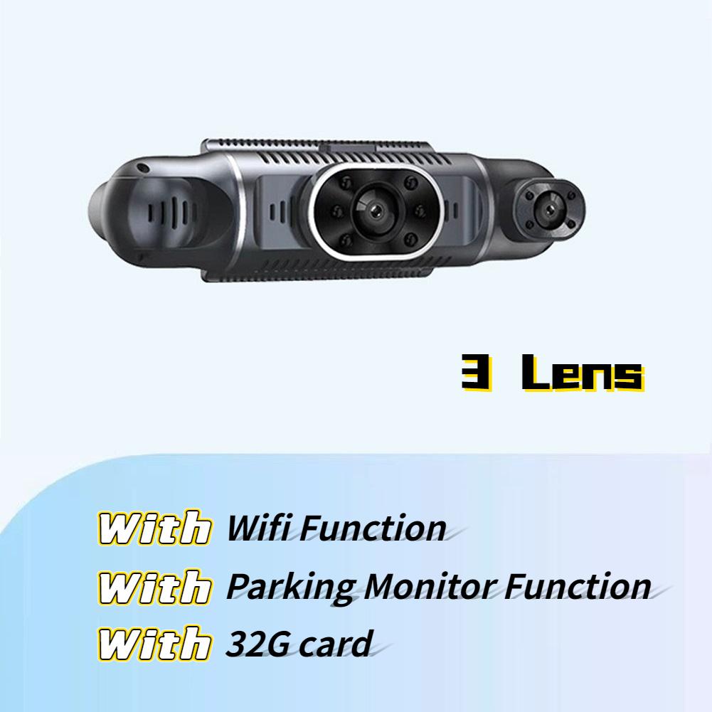 Bil Dash Cam Kjørekamera HD 1080P med Night Vision Loop-opptak Valgfri 24-timers parkeringsmonitor og WiFi-funksjon