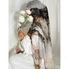 Womens Bohemian Style Watercolor Marble Print Modal Scarf Lightweight Wrap Shawl Beach Travel