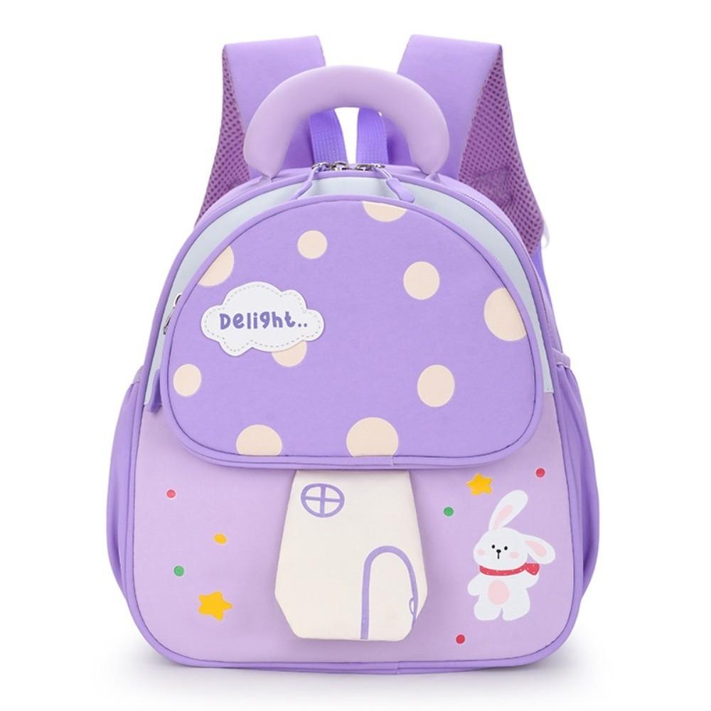 Cartoon Design 3D Mushroom Shape Backpack Lightweight Kindergarten Bookbag Preschool Use