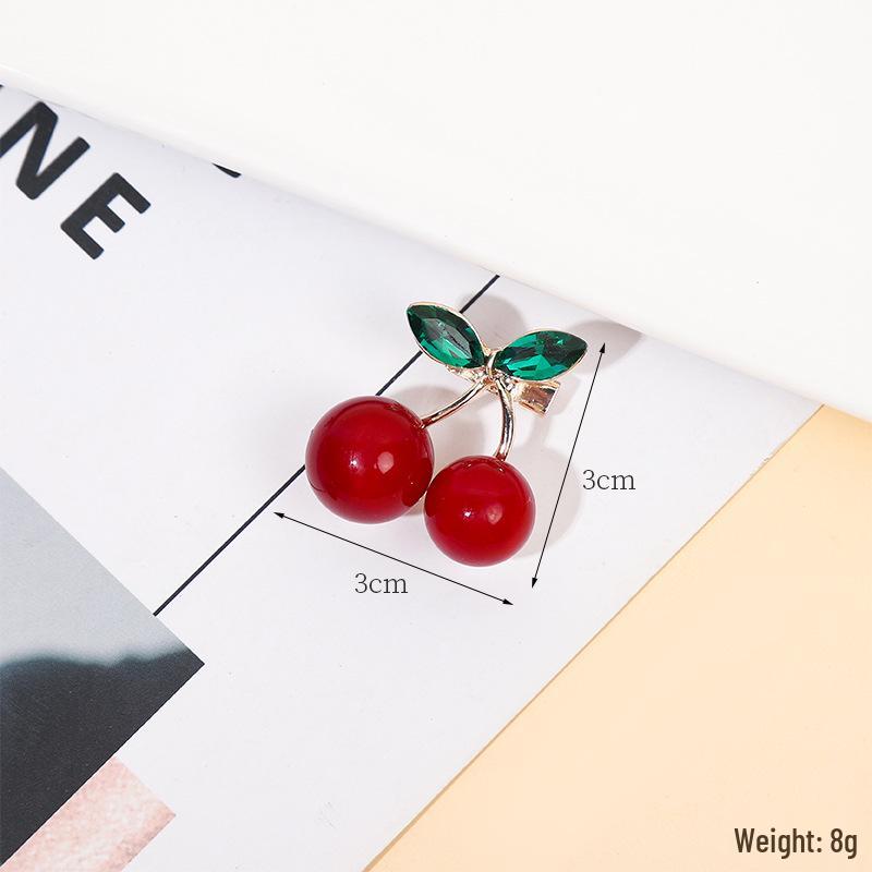 Exquisite Women's Red Flower Brooch – Niche Design, High-End Suit Accessory
