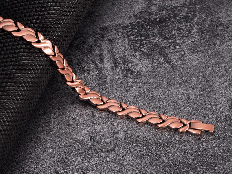 Red Copper Magnetic Energy Bracelet with Retro Stones
