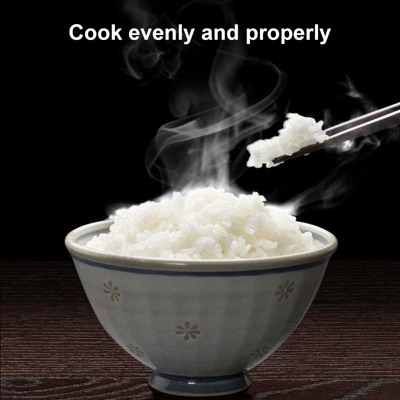 Elektryczne urządzenie do gotowania ryżu o mocy 400 W/2 l z miarką Łyżka do ryżu Kosz do gotowania na parze Garnek wewnętrzny z powłoką nieprzywierającą