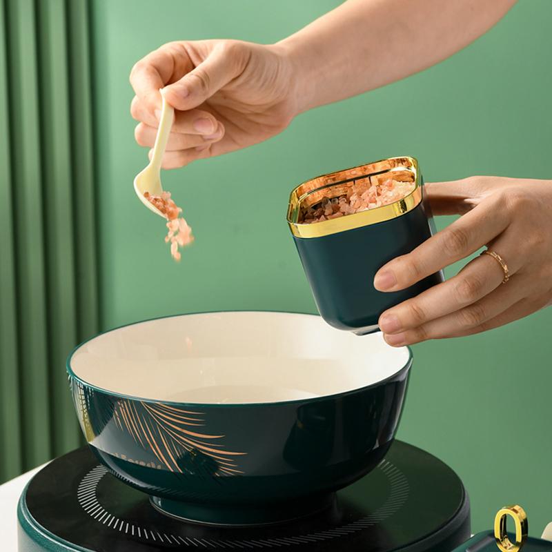 Seasoning Box Set Salt Pepper Spice Rack Jar Sugar Bowl for Kitchen Gadget Device Sets Spice Box With Lid Organizer Tool