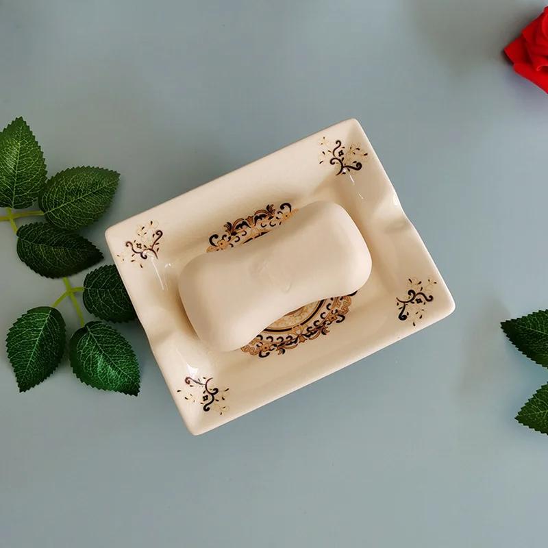 Retro Ceramic Soap Box European Personality Creative Soap Box Toilet Soap Box Bathroom Laundry Soap Tray DyuIhr