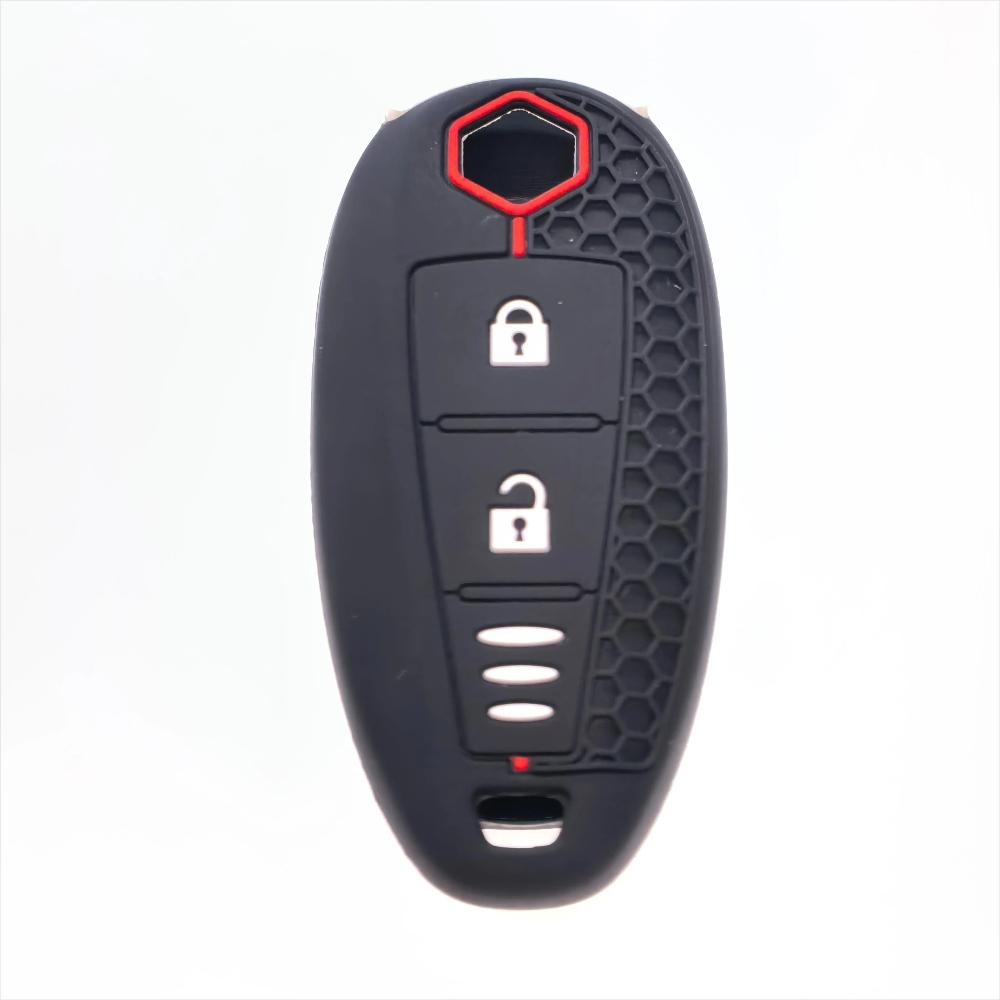 For Suzuki Baleno Ertiga Ciaz Ignis Kizashi Swift SX4 S-cross Vitars Silicone Car Smart Key Cover Case Bag Protector Keychain