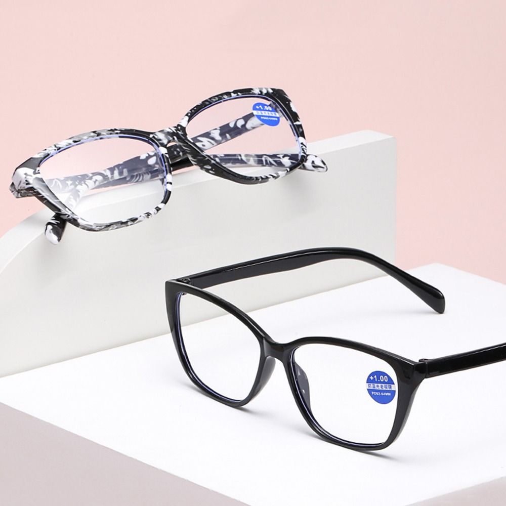 Ochelari de lectură pentru femei de modă Ochelari de citire din rășină cu lumină anti-albăstruie Ochelari prezbiopi cu mărire +1,0 ~+4,0