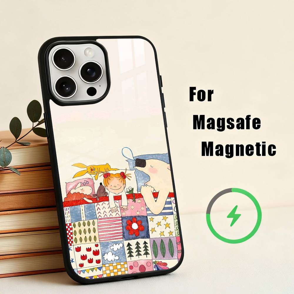 C-COCO-chanS Cute Cartoon Art Phone Case For iPhone17,16,15,14,13,12,11 Plus,Pro Max Magnetic For Magsafe Wireless Charging