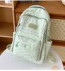 Schoolbag Korean Version Backpack for Women Ins Small Fresh Schoolbag High Junior High School College Student Large Capacity Simple Casual Backpack