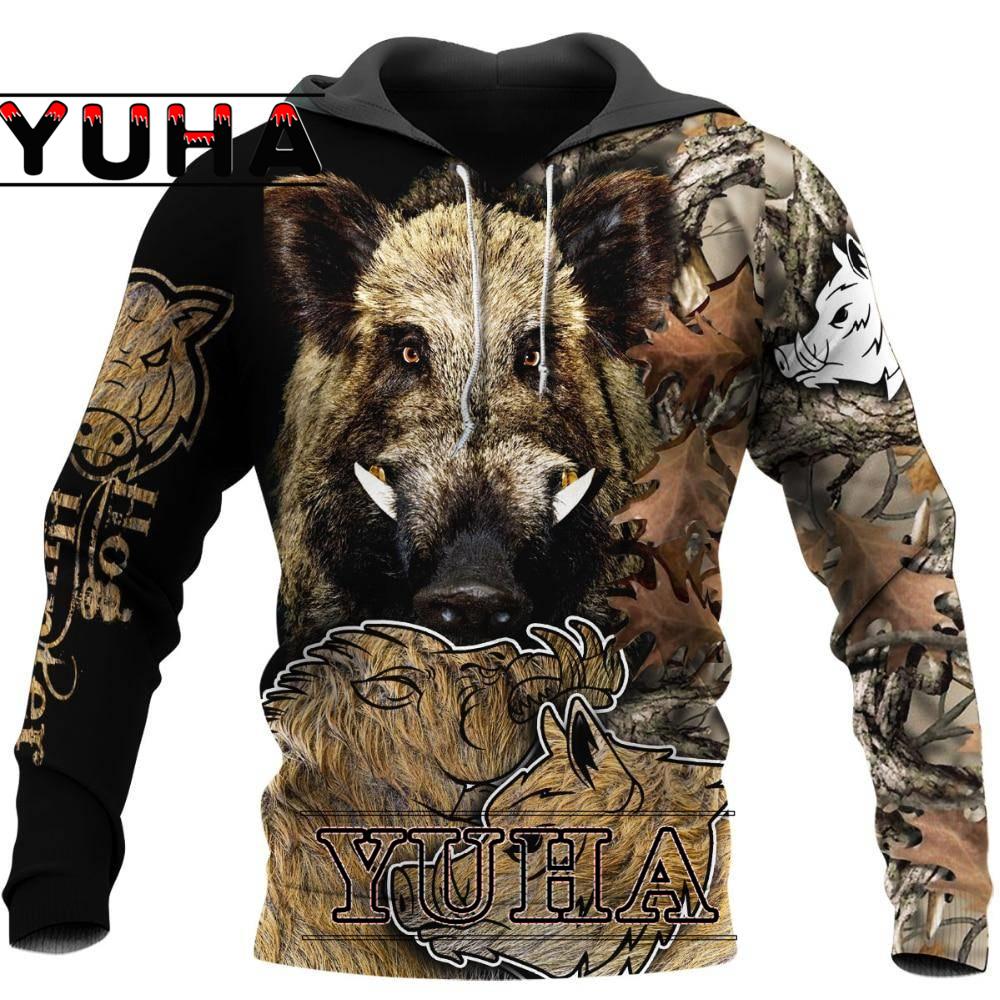 Толстовка с капюшоном Bear Hunting 3D Print Hoodies/Sweetshirt для мужчин и женщин — фото 16