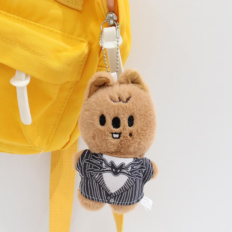 Cute Stray Kids Plush Toy Doll Halloween Christmas Doll Li Longfu Fang Peripheral Striped Shirt Doll Pendant Birthday Gift