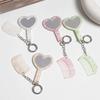 Heart Shaped Mirror Compact Grooming Set Mini Fine Tooth Comb Bag Hanging Charm  Casual Occasions