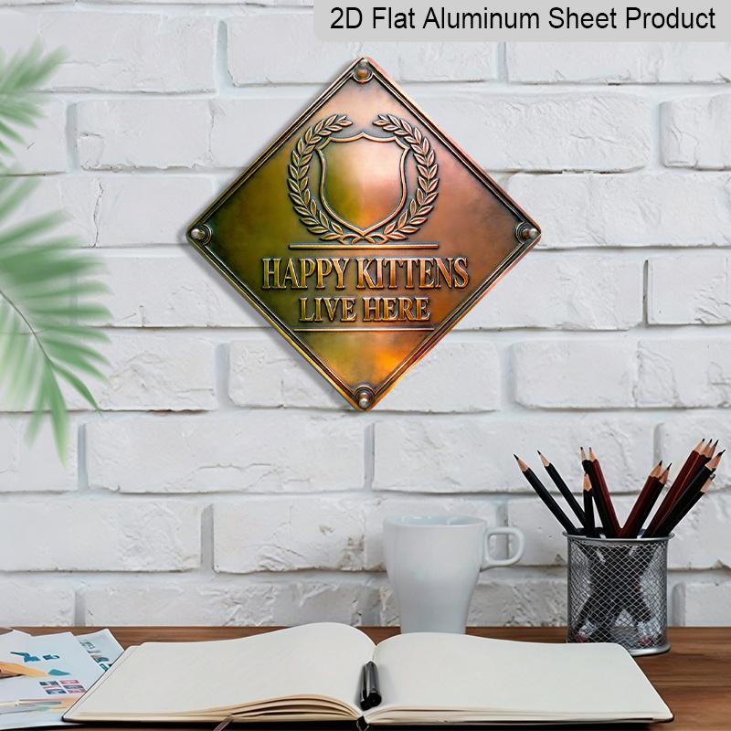 2D Flat, 1pc, Happy Family Theme, Vintage Metal Decorative Sign Gift for Home Decor Enthusiast, Retro Metal Sign, Suitable for Living Room, Entryway