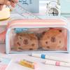 Multilayer Korean PVC Stationery Bag Transparent Display Ins Pencil Pouch  Children Kids
