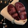 NEUE Sommer Flip-Flops Damen Rundzehen Leder Flache Hausschuhe Mode Strand Pantoletten Urlaubs-Sandalen Schuhe für Frau