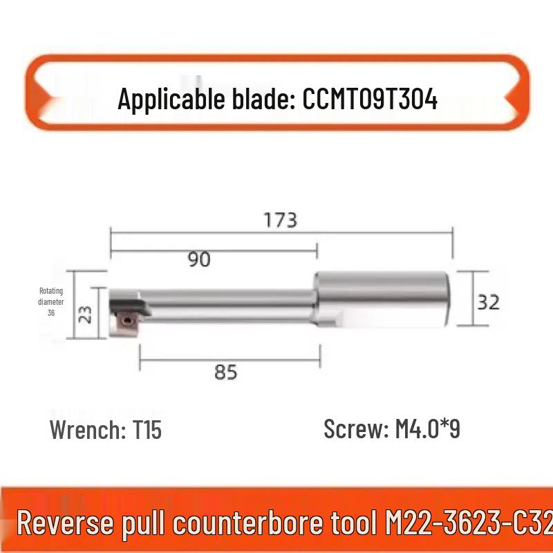 Eccentric Chamfering & Back Boring Countersink CNC Milling Cutter