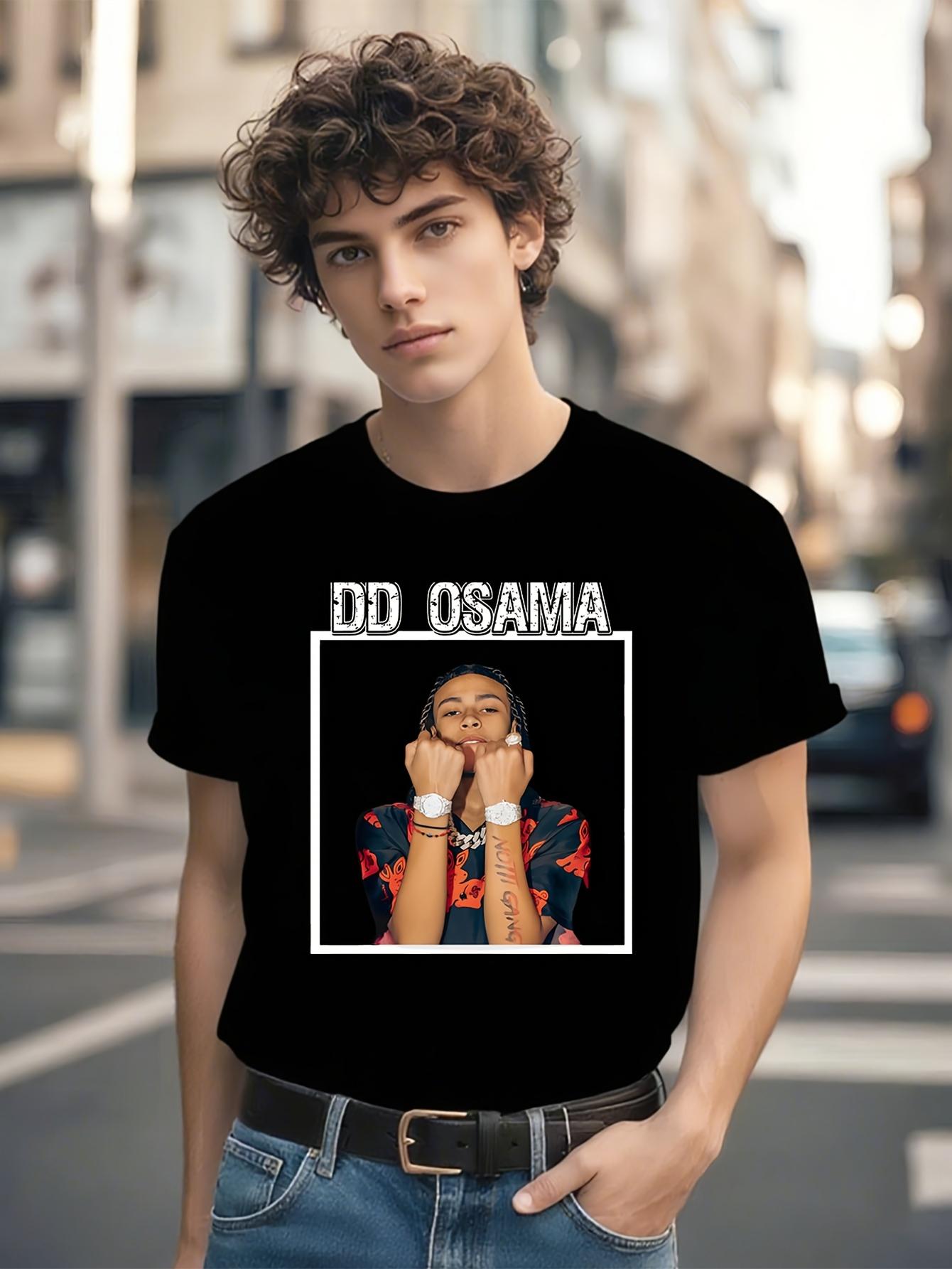 DD Osama Hip-Hop Rapper T-shirt - Black Graphic Tee with DO OSAMA Bold Print XL
