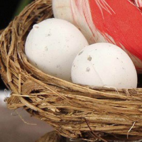 1 Set Nido de Pájaro Artificial Aspecto Realista Espuma Ecológica Manualidad Creativa Estatua de Pájaros Nido de Pájaro Falso para el Hogar