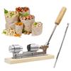 Chestnut Clip Nut Cracker Stainless Steel Nut Cracker Sheller Kit Wooden Handle Nut Peeler Tool Multifunctional Nutcracker