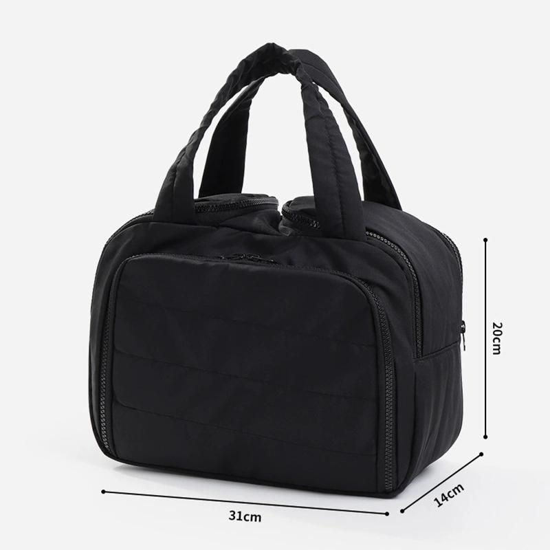Partition Storage, Large Capacity, Portable, Travel Carrying, Multifunctional, Foldable, Washable, Waterproof Makeup Bag