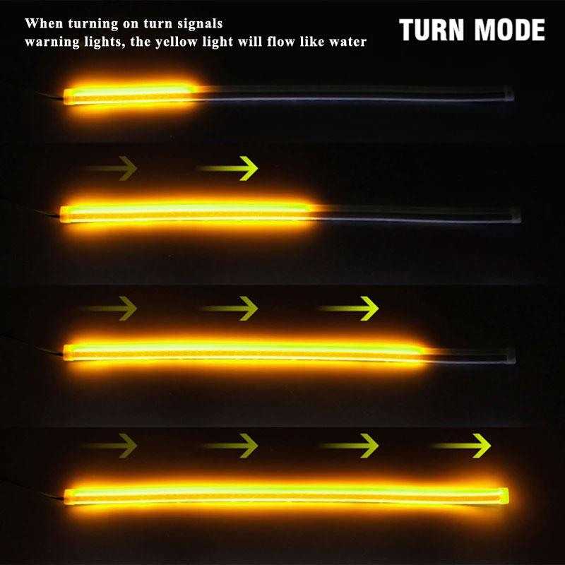 Motorcycle LED Turn Signal Light Daytime Running Light Tail Light DRL Waterproof Decoration Strip Brake Flowing Warning Light