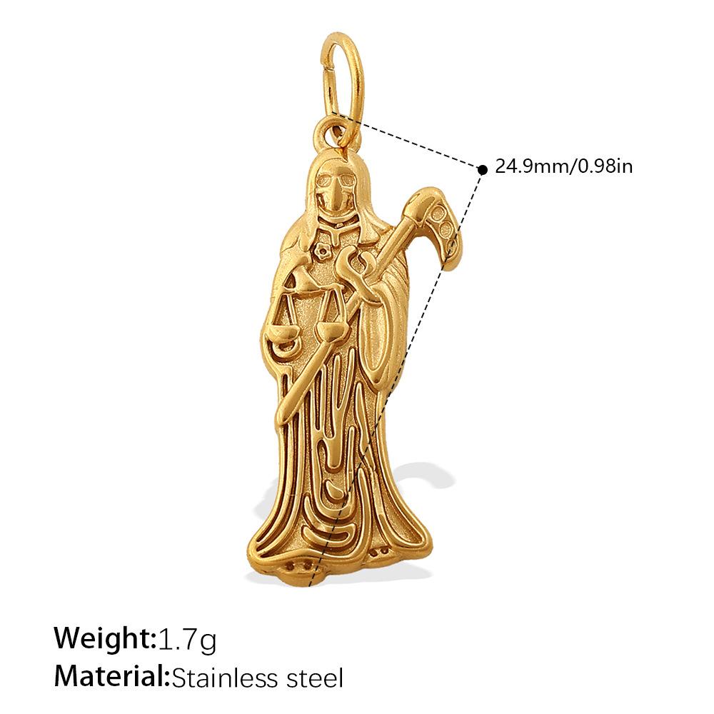 Ocean Wind Retro Diy Key Love Pendant Stainless Steel Gold-Plated Various Style Accessories