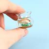 Scene Model Miniature Fish Bowl Miniature Fish Tank Dollhouse Miniature Glass Fish Tank Model