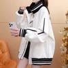 Navava Casual Line Color Block Long Sleeve Zip Jacket Nc349