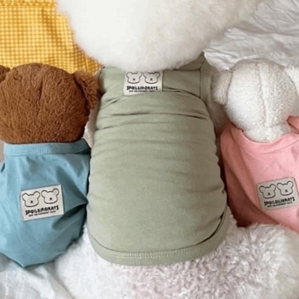 

Polyester Puppy Vest Simple Style Pet Clothing New Dog Undershirt for Small Medium Dogs L зелений