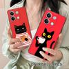 Cute Coffee Cat Matte TPU Mobile Phone Case for Xiaomi Redmi Note 14 13 12 11 S Pro Plus 4G 5G Colorful Printing Cover
