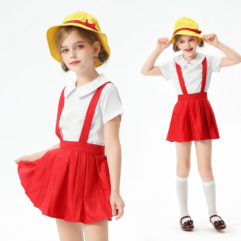Short Sleeve Cherry Maruko Children's Clothing Cosplay Children's Clothing Anime cos Girls Performance Student Uniform School Uniform