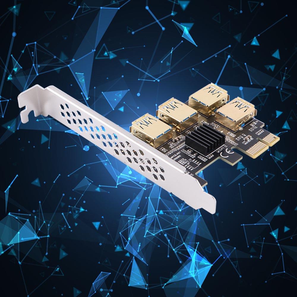 BTC Devices Multiplier Hub Adapter PCI Express Riser Card Expansion Card For Bitcoin Mining Miner