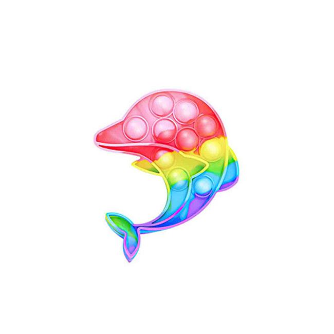 1Pc Rainbow Pop Push Bubblle Fidget Anti Stress Relief Toys For Adult Children Special Needs Sensory Toys Interactive Toys
