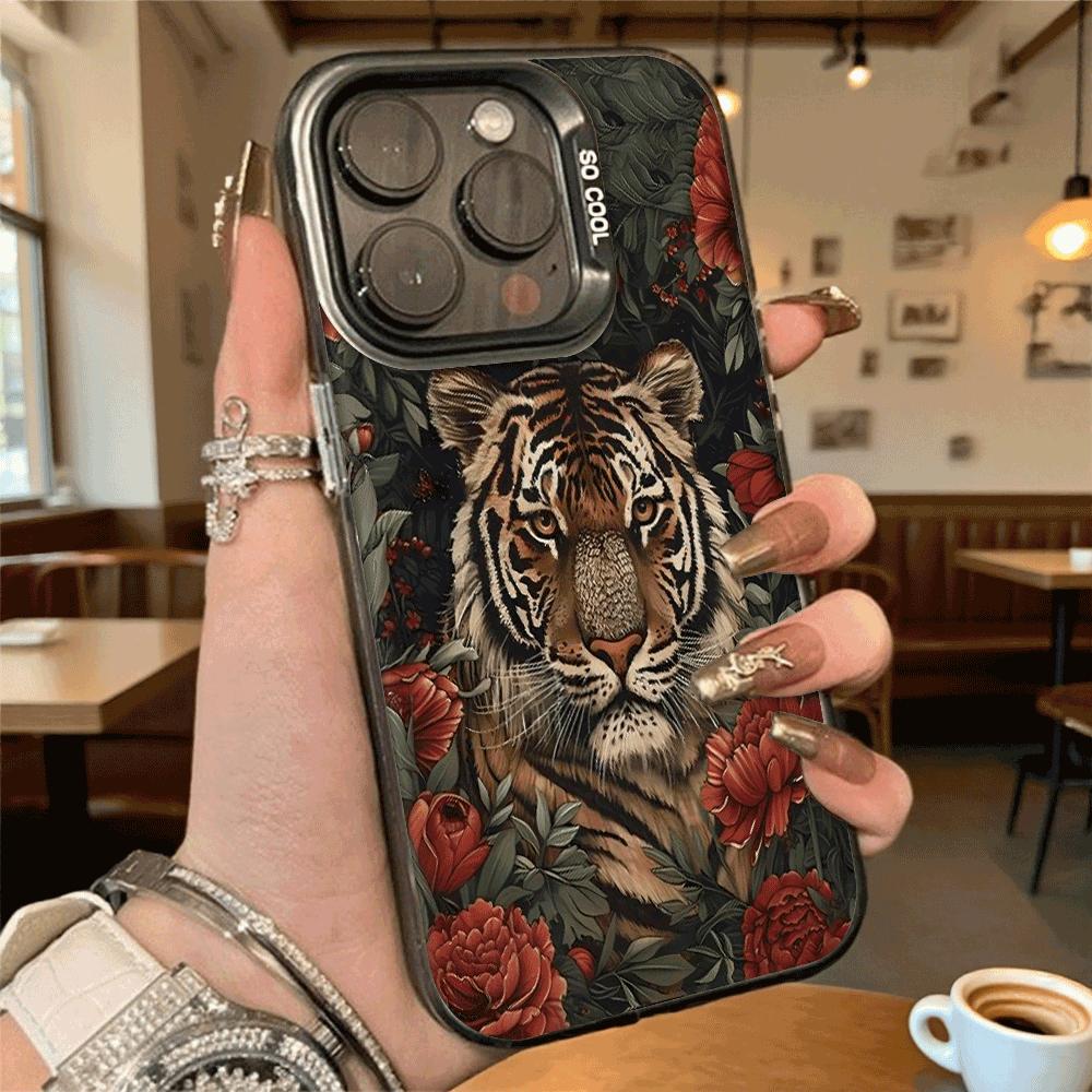 Tiger in Red Floral Jungle Phone Case for Redmi Note 15 14 13 12 11 10 9 Pro Plus Anti-Scratch Premium Hard Cover