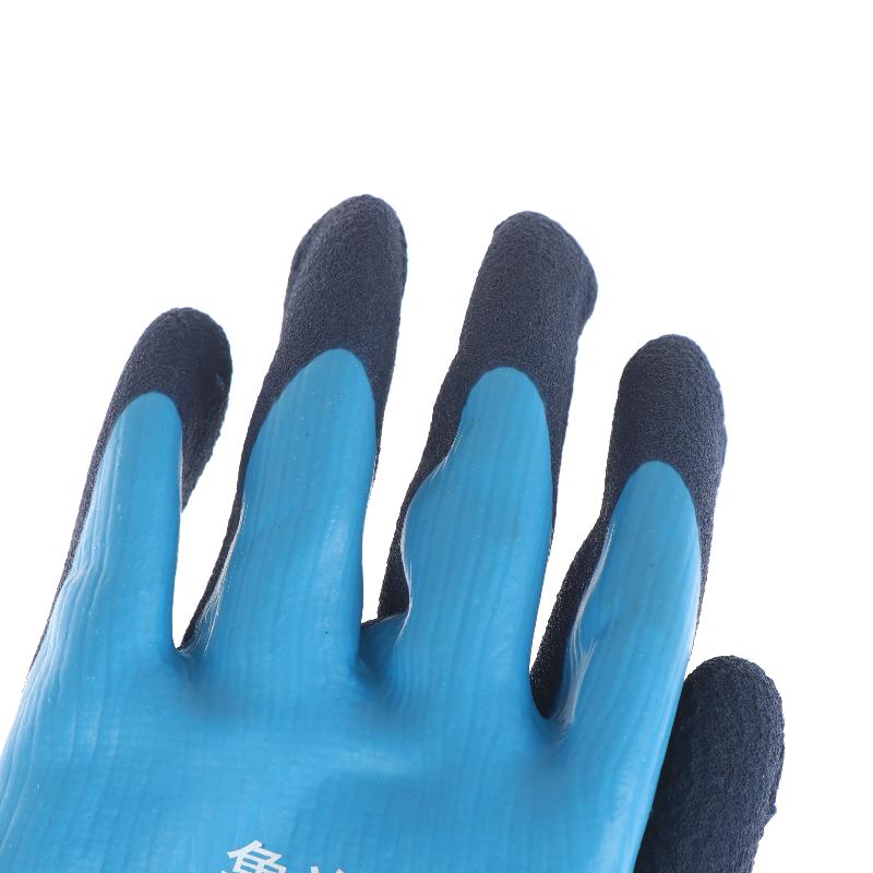 1 Pair Waterproof Work Safety Glove Winter Thermal Gloves Anti-Slip Grip Rubber Garden Gloves For Worker Builder Hands Protection