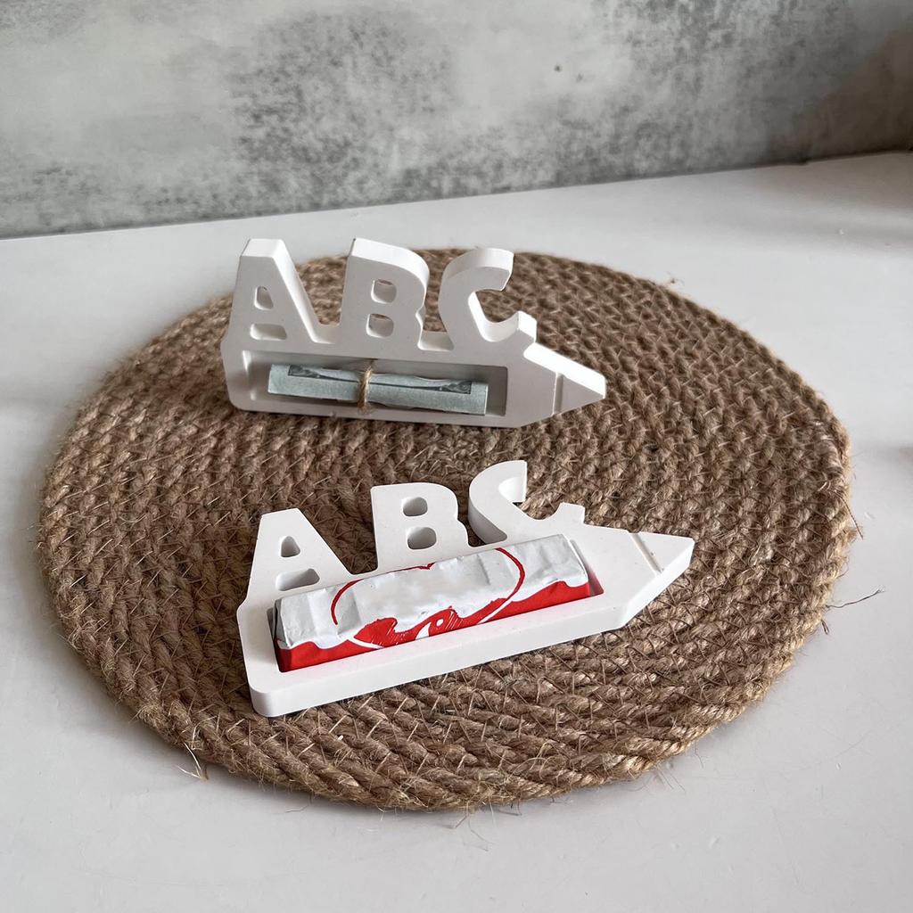 Abc Letter Gift Holder Silicone Mold For School Season Cash Chocolate Gift Decoration Gypsum Drip Mold