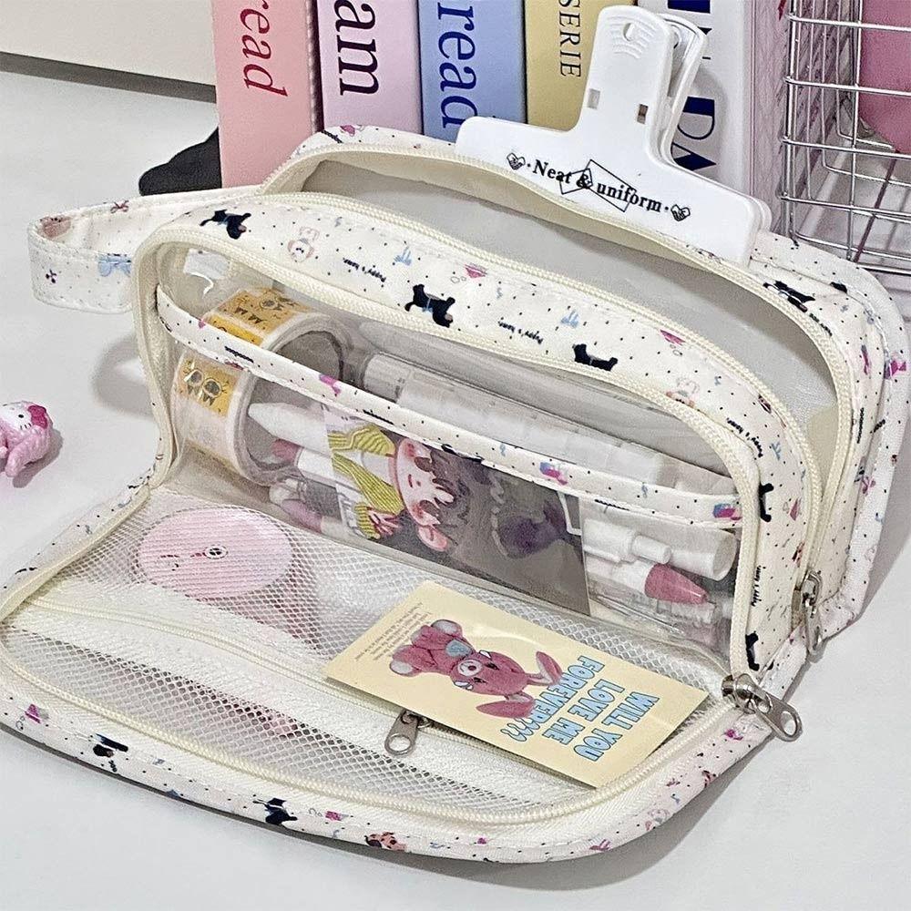 Large Capacity Pen Bag Multilayer Stationery Bag Multifunctional Pencil Case Gift