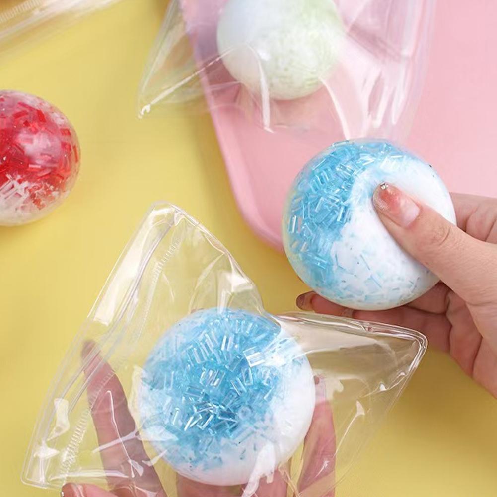 Powoli rosnąca, pęknięta kryształowa kula, squishy, zabawka fidget, tekstura pokruszonego lodu, ściskana piłeczka antystresowa, zabawka łagodząca stres i lęk