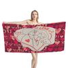 Valentine'S Day Love Heart Beach Towel Fashion Swimming Blankets For Adult Bath Towel Microfiber Soft Quick Dry Girlfriend Gift
