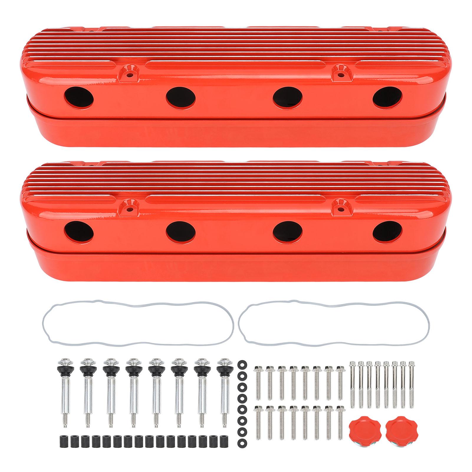 

Hidden Cast Aluminum Valve Cover Finned Engine Swap Hidden Coils Cover for LS1 LS2 LS3 LS6 LS7 Engine