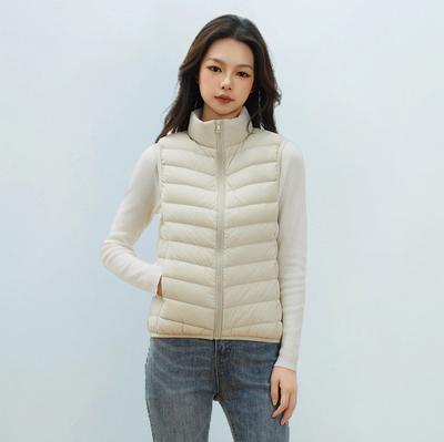 Autumn and Winter Women's 90 Duck Down Lightweight Waistcoat